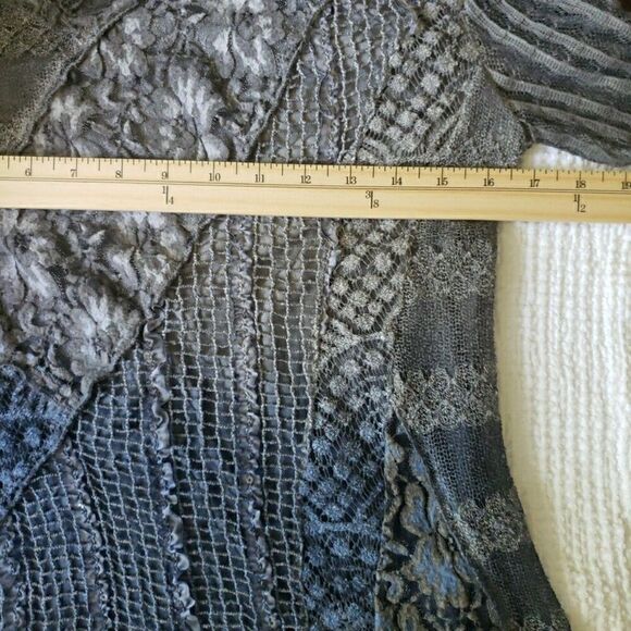 Radzoli Gray Floral Garden Lace Mesh Lined Pieced Seams Whimsigoth Size S - Picture 9 of 12